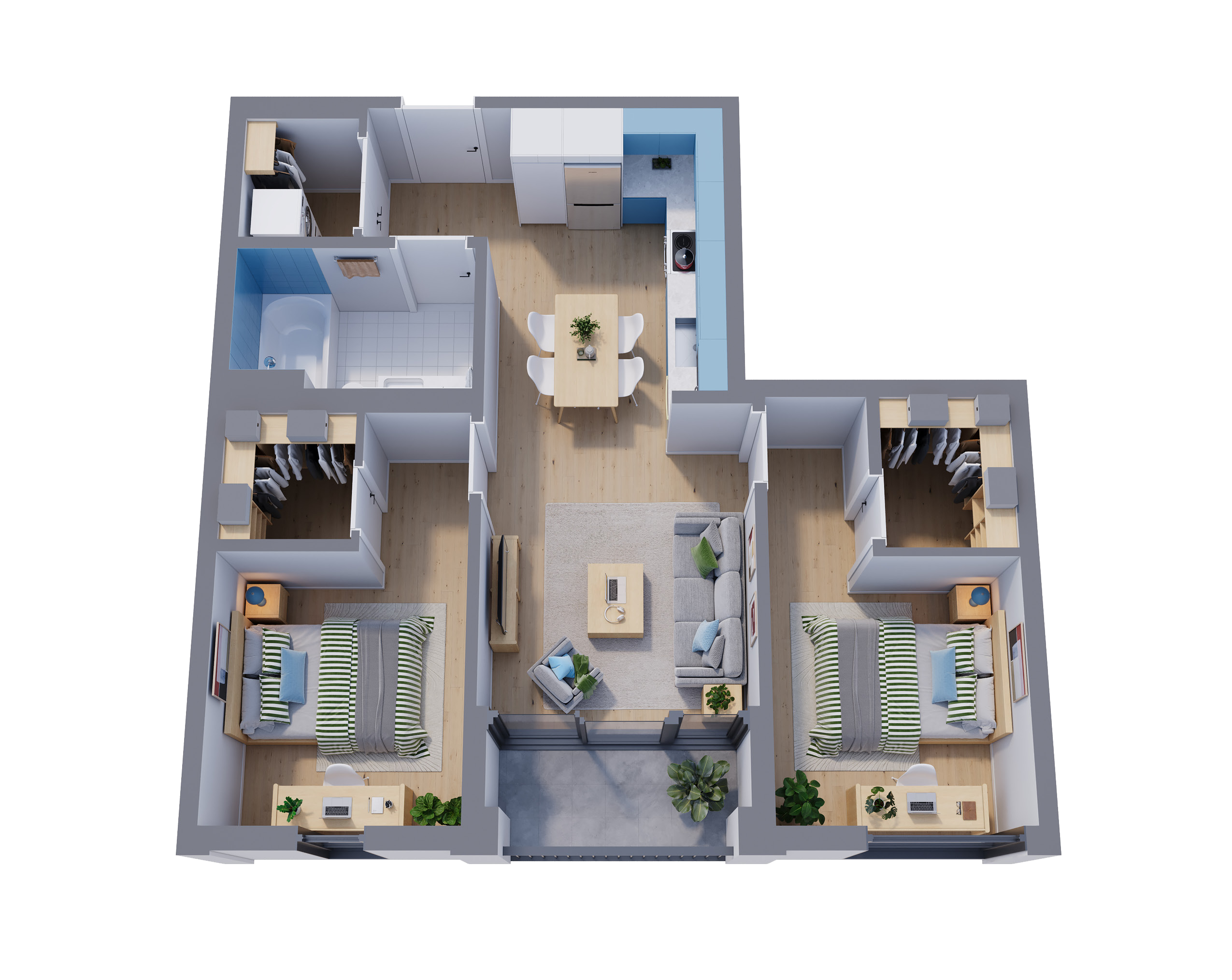 2 Bed 1 Bath