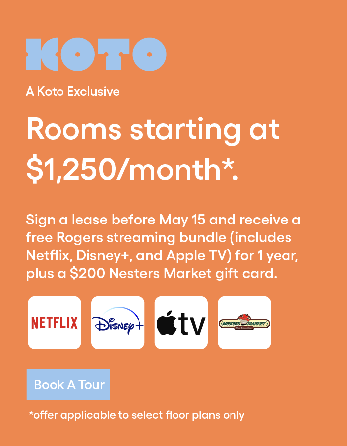 promotional offer Burnaby student housing
