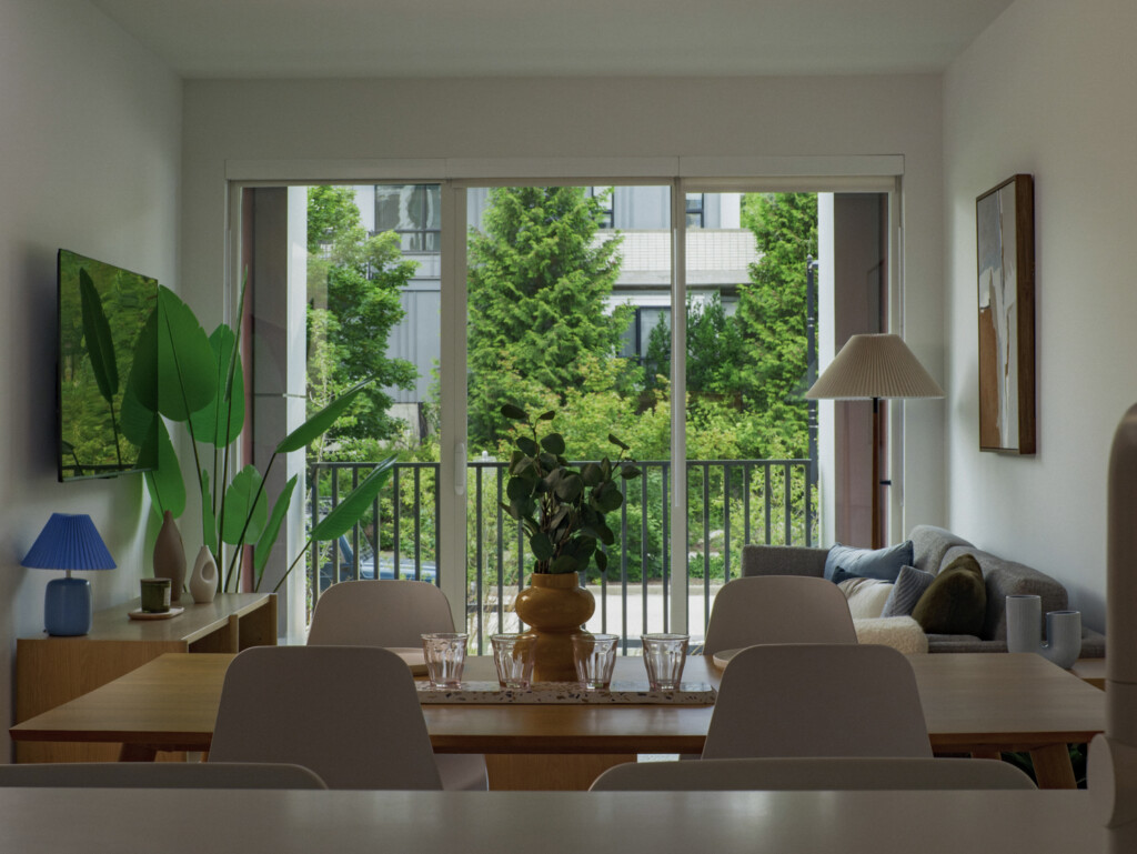 Student housing Burnaby living room